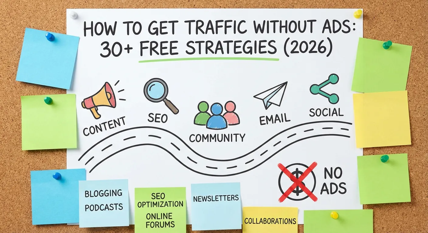 How to Get Traffic Without Ads 30+ Free Website Traffic Strategies